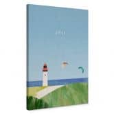 Leinwandbild Rivers - Sylt mit Leuchtturm 
