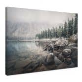 Leinwandbild Winterwald am See - Rostovskiy 