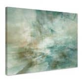 Leinwandbild mit Kunstdruck - Salbeigrünes Nebellicht - Schmucker 