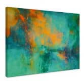 Canvas schilderij Abstract - Turquoise aurora borealis - Schmucker 