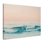 Canvas  Blåt hav møder lyserød himmel i Grækenland - Sisi & Seb 