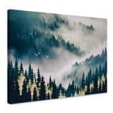 Leinwandbild Geheimnisvoller Nebel im Wald - SpaceFrog Designs 