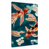 Leinwandbild Zwei Kois im Teich - SpaceFrog Designs 