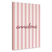 Personalisierbares Leinwandbild Streifen rosa 