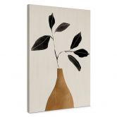 Leinwandbild Zweig in goldener Vase - ThingDesign 