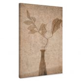 Leinwandbild Stillleben mit herbstlichen Blättern in Beige | Mocha Mousse - Tokarev 