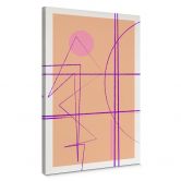 Canvas Abstracte lijnen op een oranje achtergrond - Treechild 