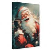 Leinwandbild Lachender Weihnachtsmann - Treechild 