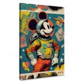 Leinwandbild Treechild - Mickey als Astronaut im Retro Stil 