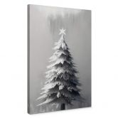 Canvas  Sneklædt juletræ - Treechild 