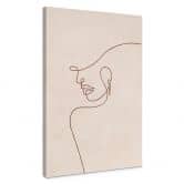 Canvasbillede Delikate konturer af en kvinde - Line Art - Tunaboylu 
