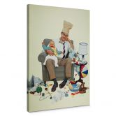 Leinwandbild Kurt Ard - Wo bleibt Mama denn (1960) - 70x100 cm 