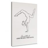 Leinwandbild Yoga - Handstand - Line Art 