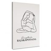 Leinwandbild Yoga - Königstaube - Line Art 