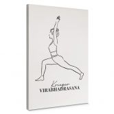 Leinwandbild Yoga - Krieger - Line Art 