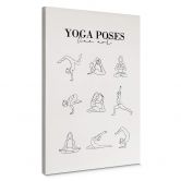 Leinwandbild Yoga - Poses - Line Art 