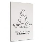 Leinwandbild Yoga Sitzhaltung der Weisen - Line Art 