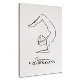 Leinwandbild Yoga Skorpion - Line Art 