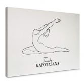 Leinwandbild Yoga - Taube - Line Art 