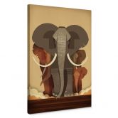 Leinwandbild Braun - Elephants 