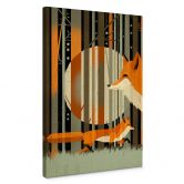 Leinwandbild Braun - Midnight Foxes 