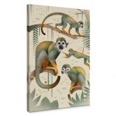 Leinwandbild Braun - Squirrel Monkeys 