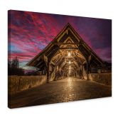 Leinwandbild Huber - Old Wooden Bridge 