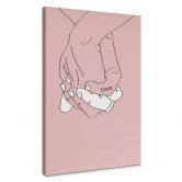 Tableau sur toile Kubistika - Main dans la main 