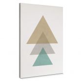 Tableau en toile Nouveauprints - Triangles aqua 