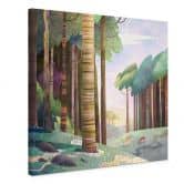Canvas print Sunny forest with deer - DigitalArtsi 