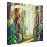 Canvas print Enchanted forest in the light - DigitalArtsi 