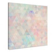 Leinwandbild Bunte Mosaik-Dreiecke - Jaszke - Quadratisch 