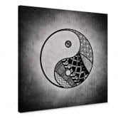 Canvas Yin en Yang - vierkant 