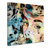 Leinwandbild Zamart - Hommage an Miro - Die Träne - Quadratisch 