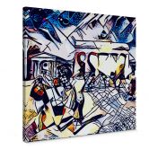 Leinwandbild Zamart - Kandinsky trifft Berlin Himmelblau - Quadratisch 