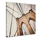 Leinwandbild Brooklyn Bridge Perspektive 2 - Quadratisch 