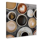 Tableau sur toile Variations de café - Carré 