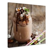 Leinwandbild Schoko Milchshake - Quadratisch 