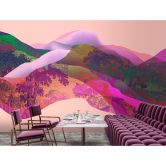 Livingwalls Fototapete Walls by Patel 3 Magic Mountain 1 lila, rosa, grün, orange, rot 