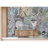 Livingwalls Fototapete Walls by Patel 3 Bird`S Playground 2 blau, grün, grau, braun 