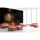 Livingwalls Fototapete Walls by Patel 3 In The Gallery 1 schwarz, orange, rot, beige, grün 
