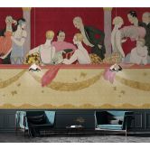 Livingwalls Fototapete Walls by Patel 3 Babylon 2 rot, gelb, rosa, grau, blau 