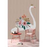 Livingwalls Fototapete Walls by Patel 3 Up North 1 beige, weiß, rosa, grün, braun 