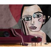 Livingwalls Fototapete Walls by Patel 3 Think Tank 1 bunt, grau, lila, rosa, rot 