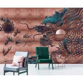 Livingwalls Fototapete Walls by Patel 3 Shenzen 1 rot, blau 