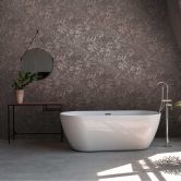 Monochrome Blatt-Tapete in Grau - Vliestapete mit botanischem Design 