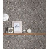 Livingwalls Art Déco Tapete Mata Hari Vliestapete schwarz, grau, beige 
