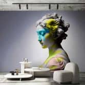 Fototapete Skulptur in pastellfarben-Splash - Vliestapete Kunstobjekt modern 
