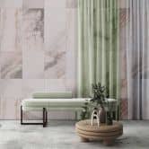 Marmor-Fototapete in Pastelltönen mit Textileffekt - Eleganz für Zuhause 