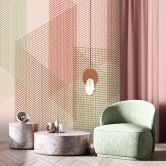 Geometrische Fototapete in Pastellfarben - 3D Vliestapete 